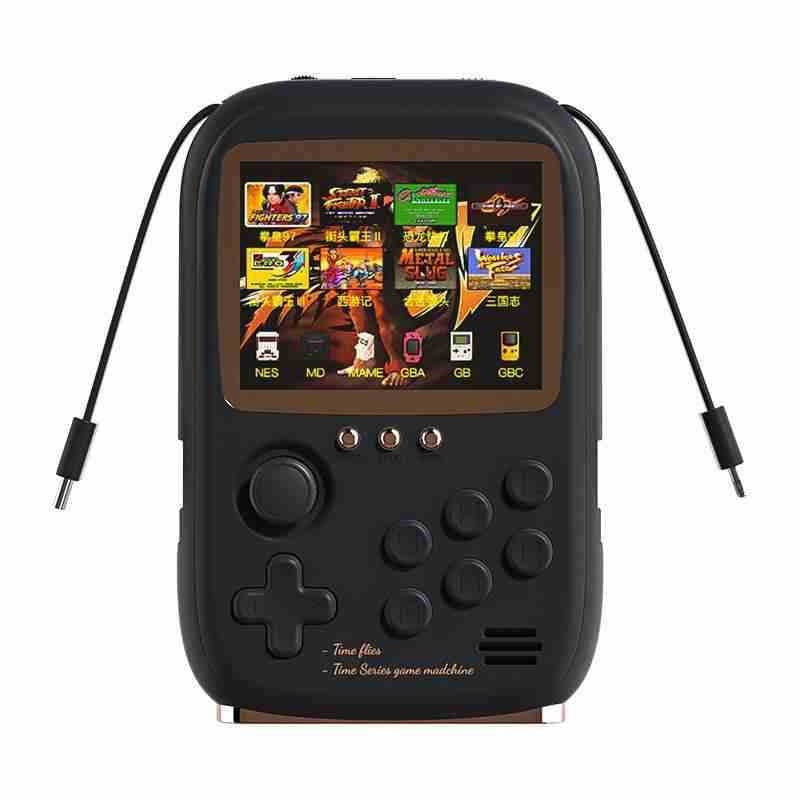 DOPK Handheld game console power bank two in one portable with built-in wire mobile power nostalgic double handheld game console