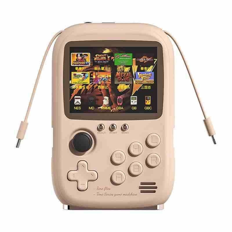 DOPK Handheld game console power bank two in one portable with built-in wire mobile power nostalgic double handheld game console