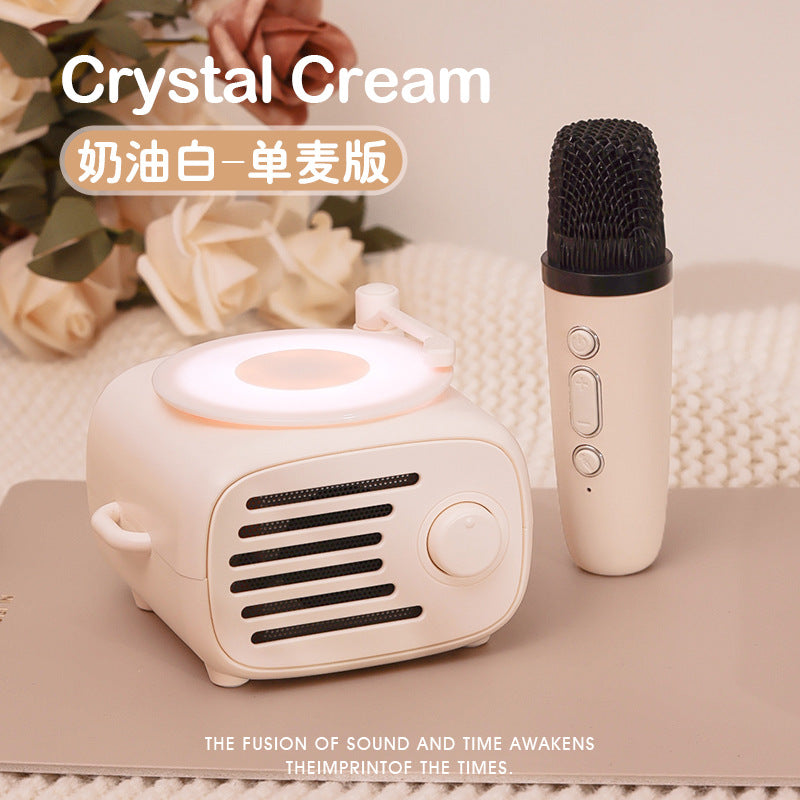 DOPK Home Bluetooth Speaker Microphone Integrated Home K Song Singing Speaker Microphone Send Girlfriend Birthday Gift